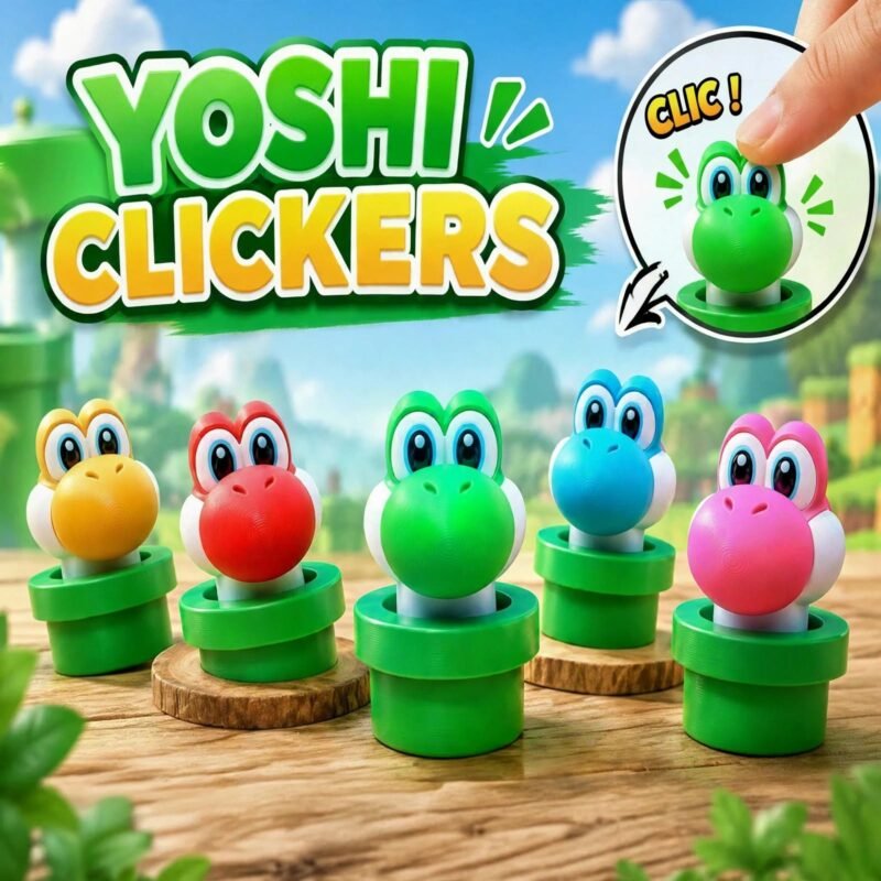 Yoshi Clickers - Chaveiro Click Fidget 3D